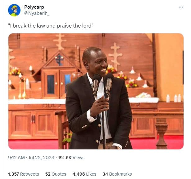 Polycarp nyaberih_ break the law and praise the lord 9.12 am jul 22, 191.6k view