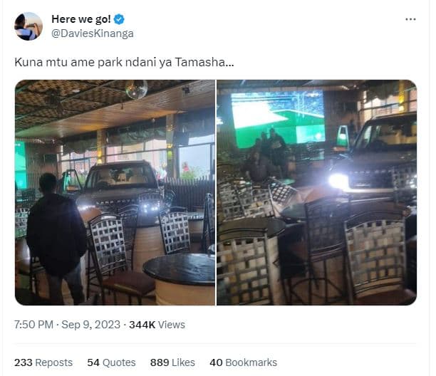 Here we go! davieskinanga kuna mtu ame park ndani ya tamasha 7.50 pm sep 9, 344k