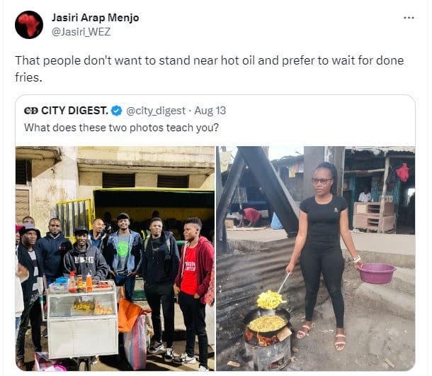 Jasiri arap menjo jasiri_wez that people don'twant to stand near hot oil and pre