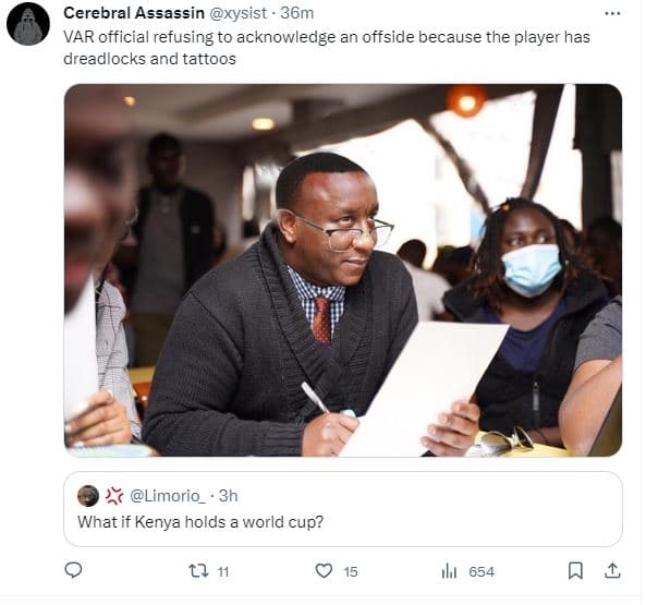 Cerebral assassin xysist 36m var official refusing to acknowledge an offside bec