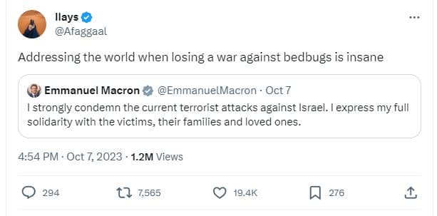 Ilays afaggaal addressing the world when losing war against bedbugs is insane em