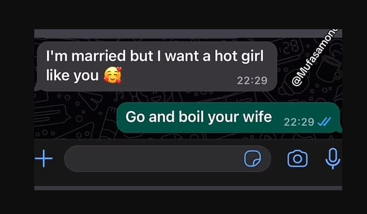 I'm married but want a hot girl like you 2229 go and boil your wife 2229 1