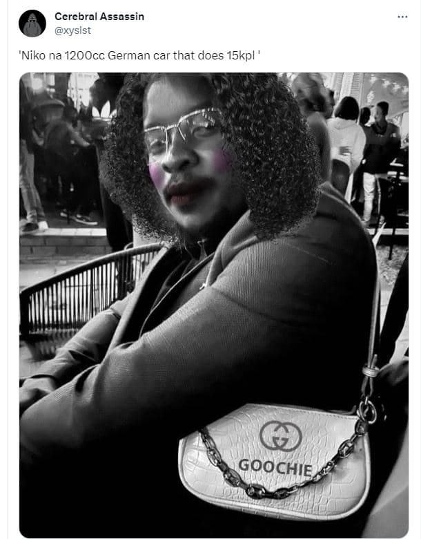 Cerebral assassin xysist 'niko na 120occ german car that does 15kpl goochie