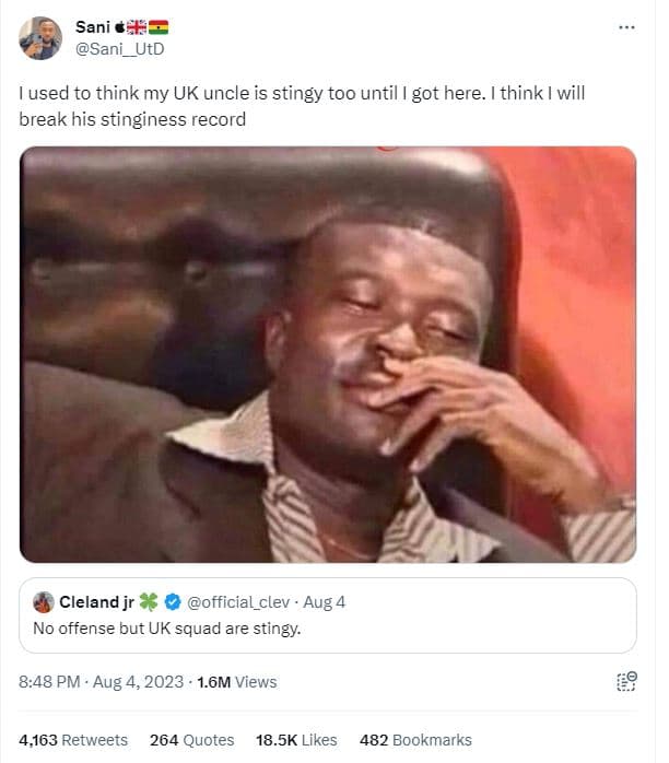 Sani sani_utd used to think my uk uncle is stingy too until got here think will