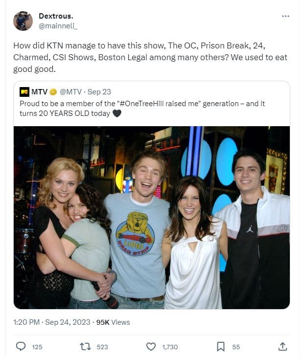 Dextrous mainneli how did ktn manage to have this show the oc, prison break, 24,