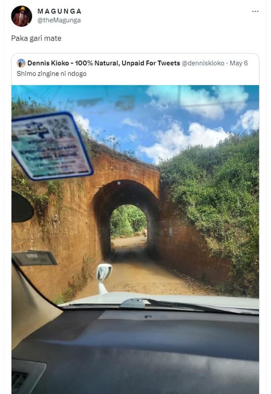 Magunga themagunga paka gari mate dennis kioko 100 natural, unpaid for tweets de