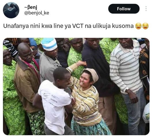 Benj benjol_ke follow unafanya nini kwa line ya vct na ulikuja kusoma
