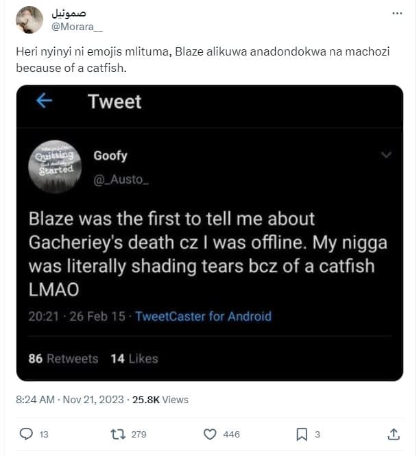 Jssae morara heri nyinyi ni emojis mlituma blaze alikuwa anadondokwa na machozi