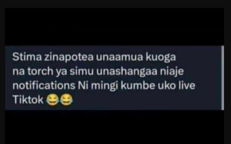 Stima zinapotea unaamua kuoga na torch ya simu unashangaa niaje notifications ni