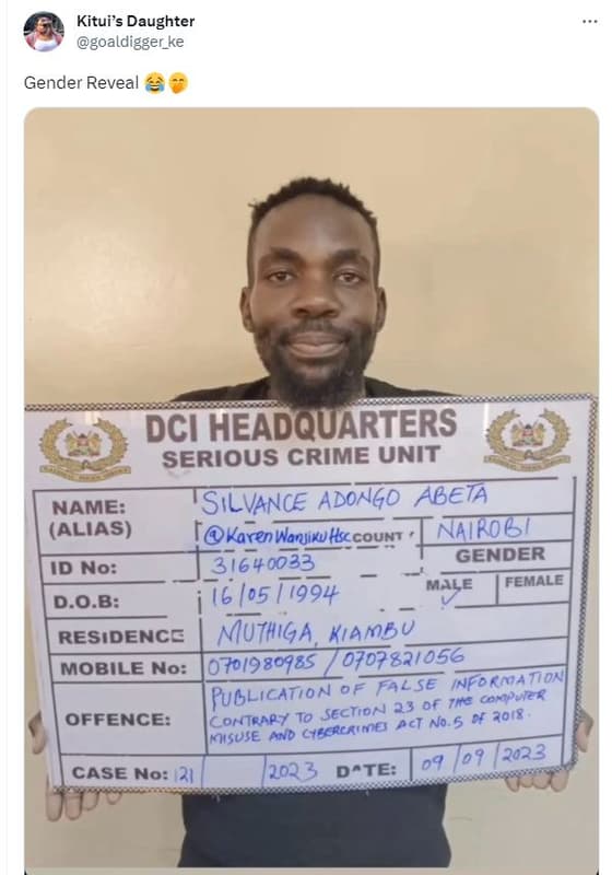 Kitui s daughter goaldigger_ke gender reveal dciheadquarters serious crime unit