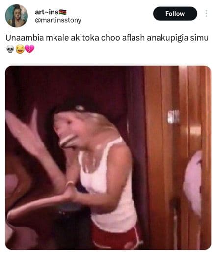 Artins martinsstony follow unaambia mkale akitoka choo aflash anakupigia simu