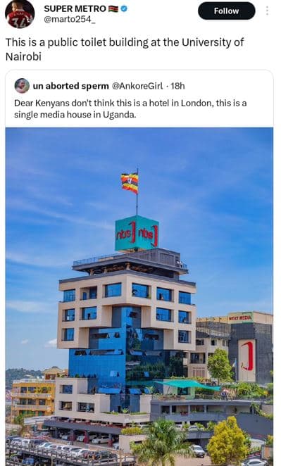 Super metro marto254 follow this is a 'public toilet building at the university