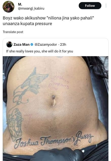 Follow mwangi_kabiru boyz wako akikushow niliona jina yako pahali unaanza kupata