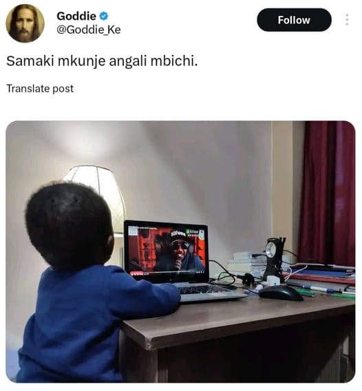Goddie goddie_ke follow samaki mkunje angali mbichi. translate post