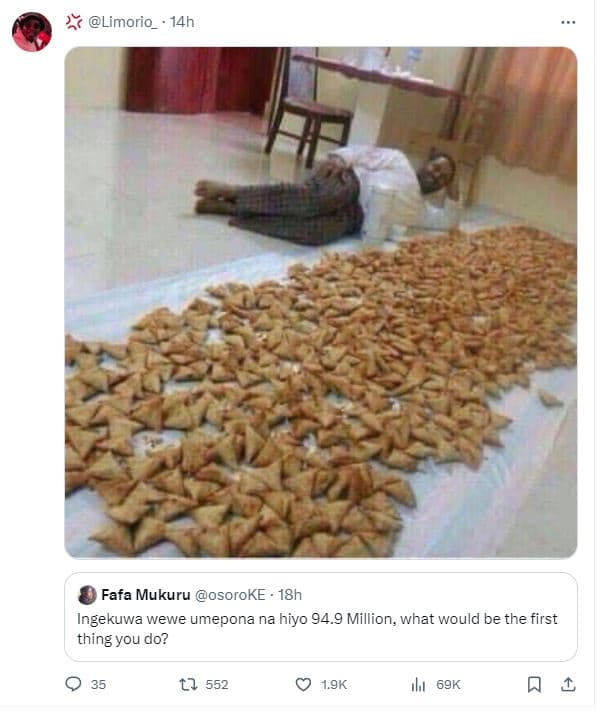 Limorio 14h fafa mukuru osoroke 18h ingekuwa wewe umepona na hiyo 94.9 million w