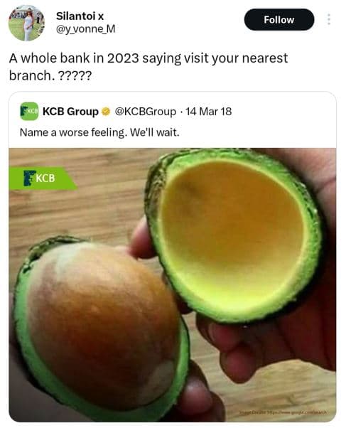 Silantoi x y_vonne_m follow a whole bank in saying visit your nearest branch. ??