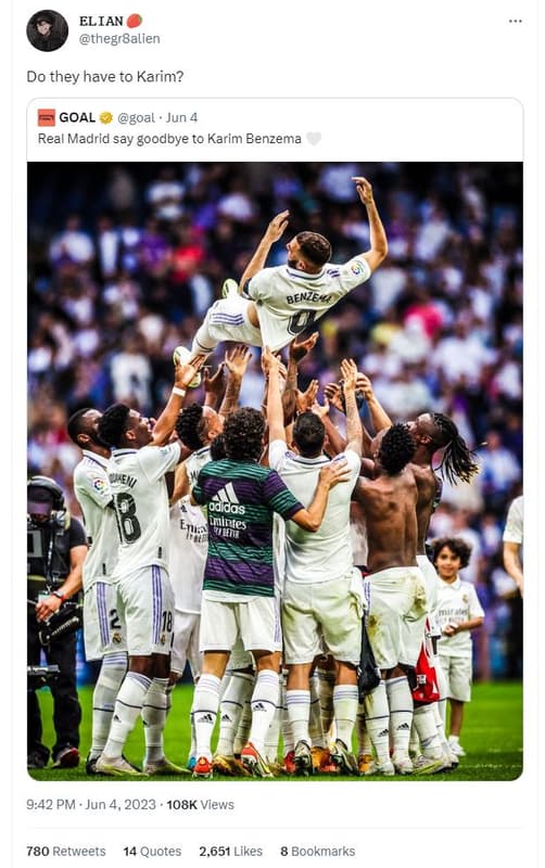 Elian thegr8alien do they have to karim? goal goal jun 4 real madrid say goodbye