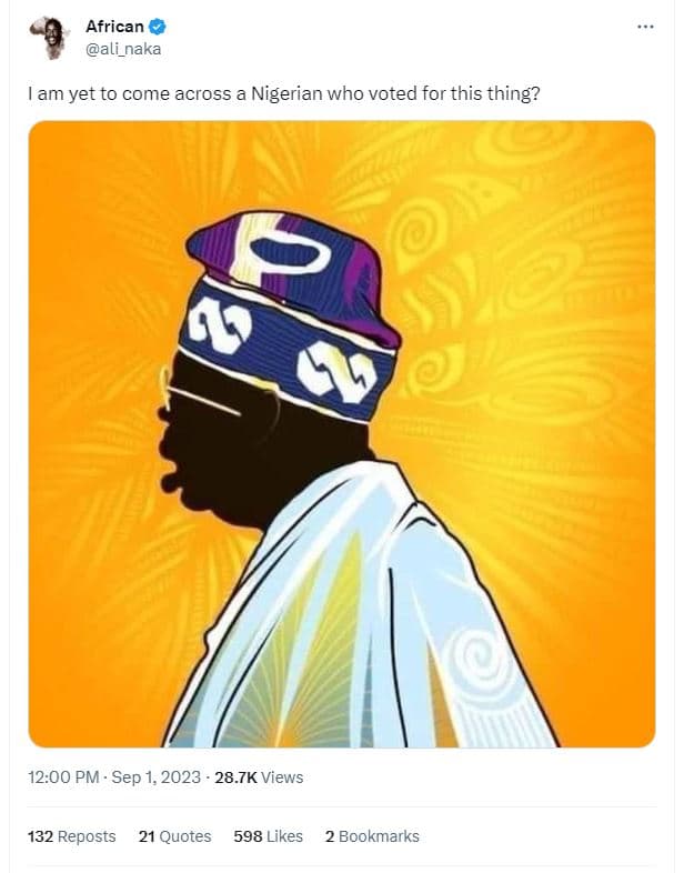 African ali_naka am yet to come across nigerian who voted for this thing? pm . s