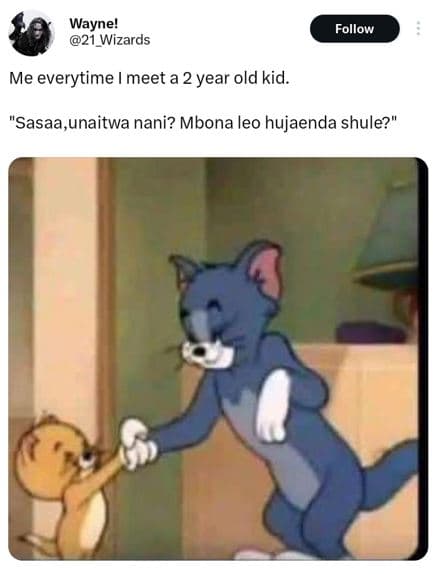 Wayne! 2 wizards follow me everytime i meet a 2 year old kid. sasaa,unaitwa nani