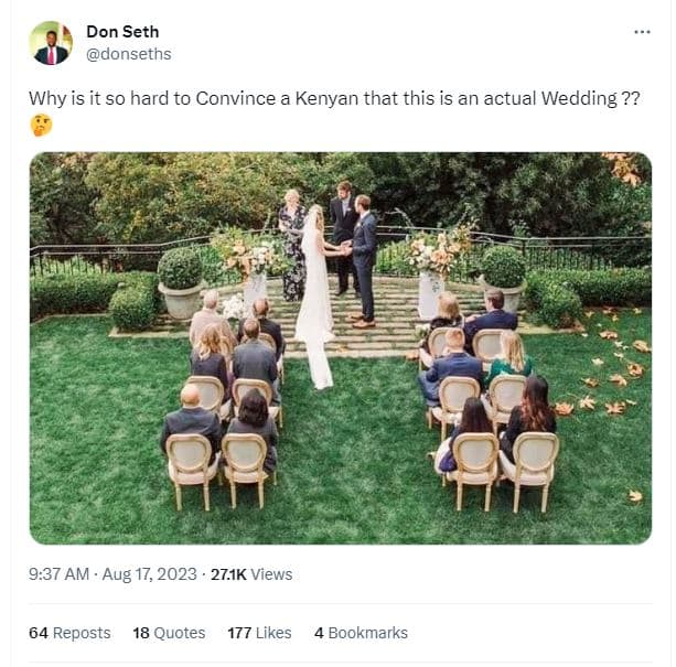 Don seth donseths why is it so hard to convince a kenyan that this is an actual