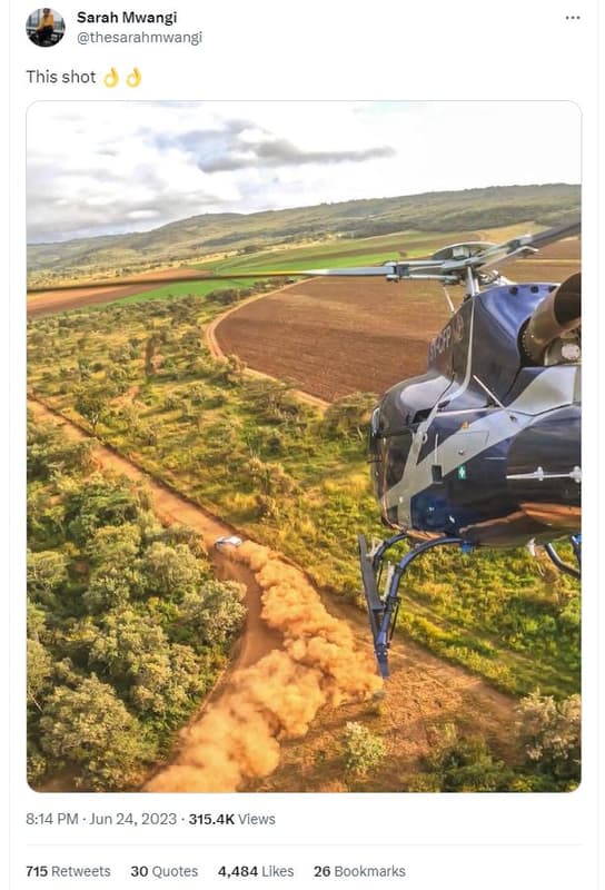 Sarah mwangi thesarahmwangi this shot 8.14 pm jun 24, 315.4k views 715 retweets