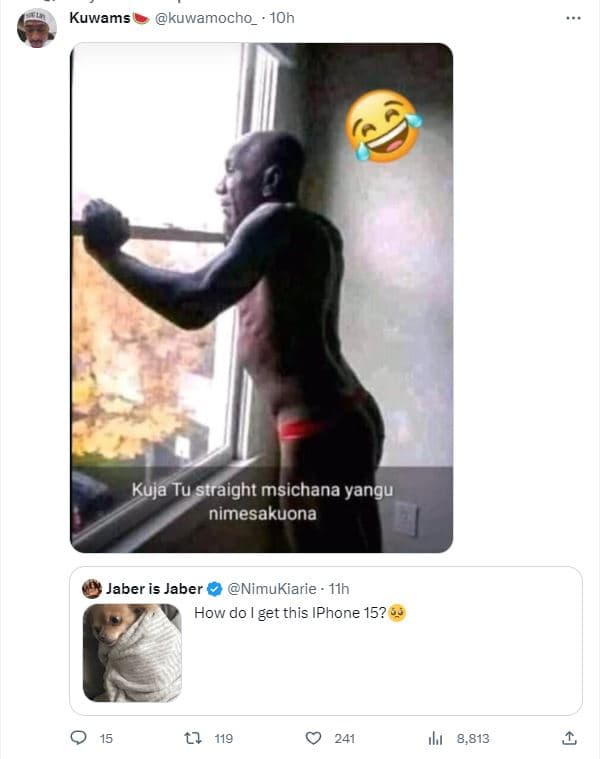 Kuwams kuwamocho_ 1oh kuja tu straight msichana yangu nimesakuona jaber is jaber