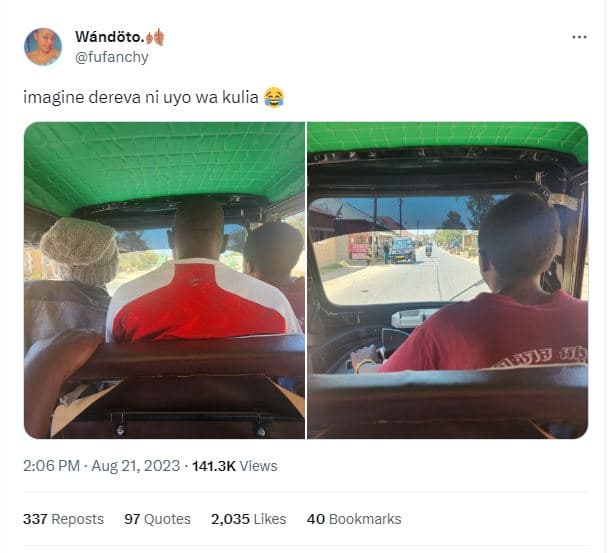 Wándöto fufanchy imagine dereva ni uyo wa kulia 396 2.06 pm aug 21, 141.3k views