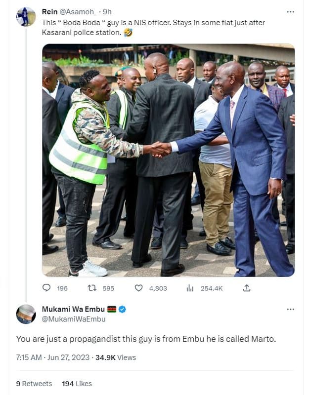 Rein asamoh_ 9h this boda boda guy is a nis officer. stays in some flat just aft