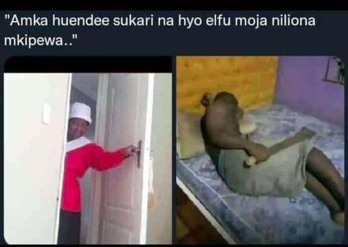 Amka huendee sukari na hyo elfu moja niliona mkipewa .