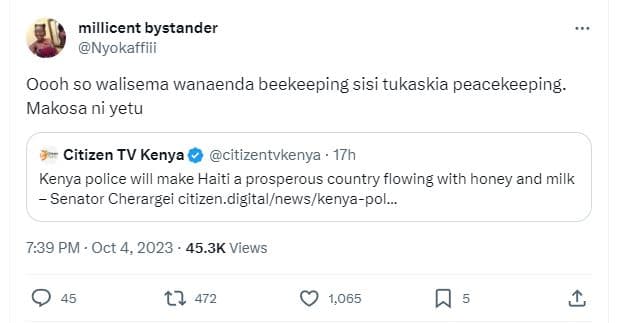 Millicent bystander nyokaffiii oooh s0 walisema wanaenda beekeeping sisi tukaski