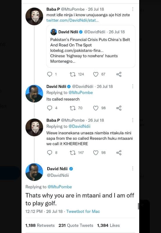 Baba p mtupombe 26 jul 18 most idle ninja know unajuaanga aje hizi zote twitter