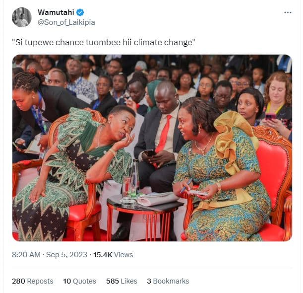Wamutahi son_of_laikipia 'si tupewe chance tuombee hii climate change' 8.20 am s