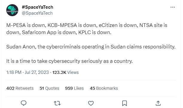 Spaceyatech spaceyatech mpesa is down, kcbmpesa is down ecitizen is down ntsa si