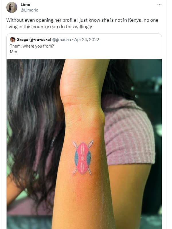 Limo limorio without even opening her profile ijust know she is not in kenya, no