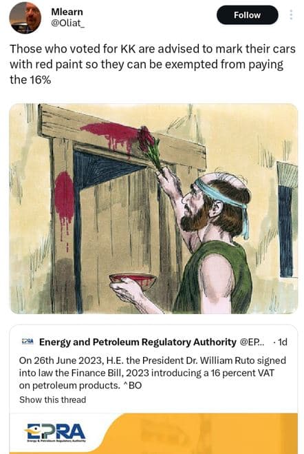 Mlearn oliat follow those who voted for kk are advised to mark their cars with r