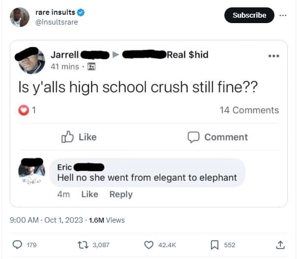 Rare insults insultsrare subscribe jarrell 41 mins real shid is y'alls high scho