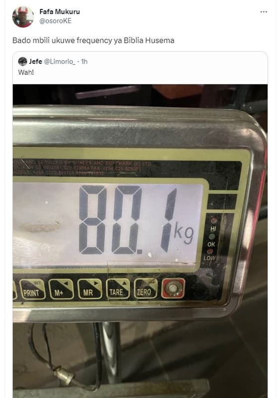 Fafa mukuru osoroke bado mbili ukuwe frequency ya biblia husema jefe limorio_ wa