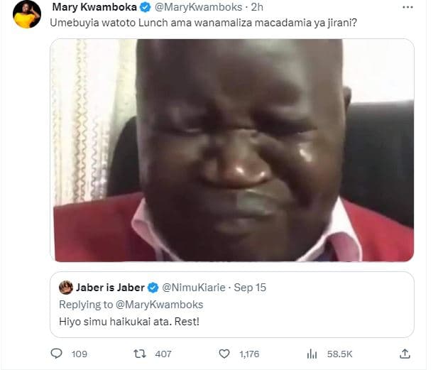Mary kwamboka marykwamboks 2h umebuyia watoto lunch ama wanamaliza macadamia ya