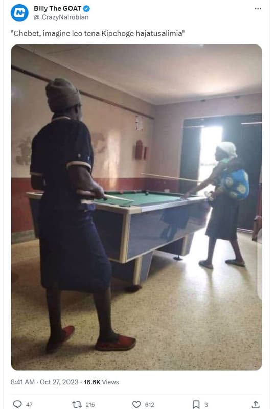 Billy the goat crazynairobian chebet, imagine leo tena kipchoge hajatusalimia 8.
