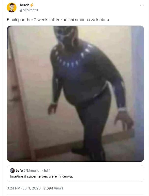 Joseh nijokestu black panther 2 weeks after kudishi smocha za klabuu jefe limori