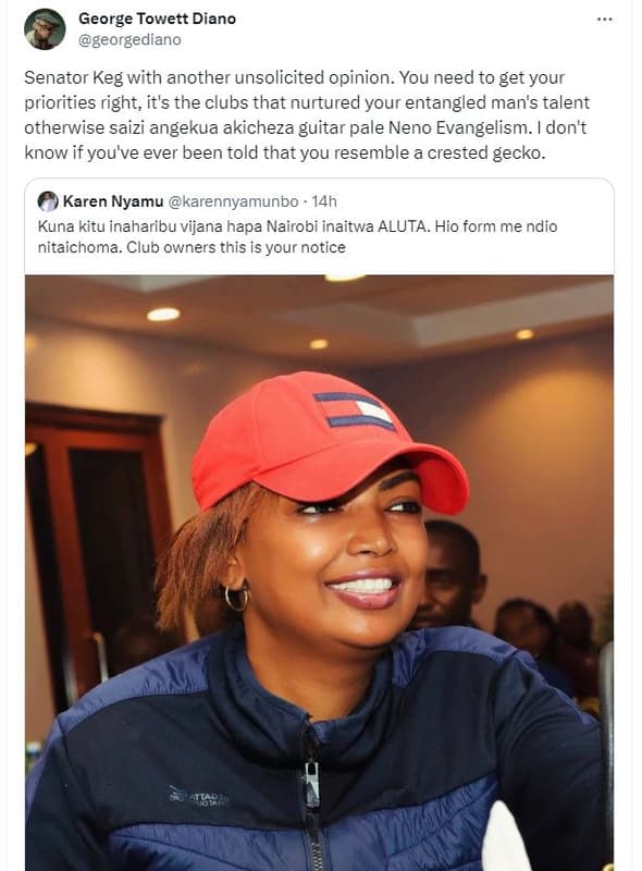 George towett diano georgediano senator keg with another unsolicited opinion. yo