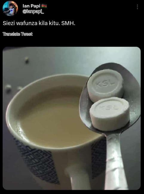 Lan papi anpapi siezi wafunza kila kitu. smh. ivanslata twweet