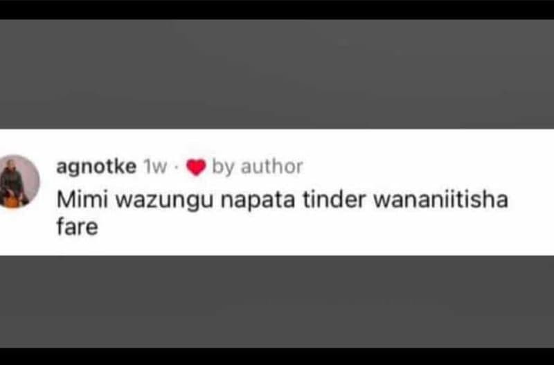 Agnotke iw by author mimi wazungu napata tinder wananiitisha fare