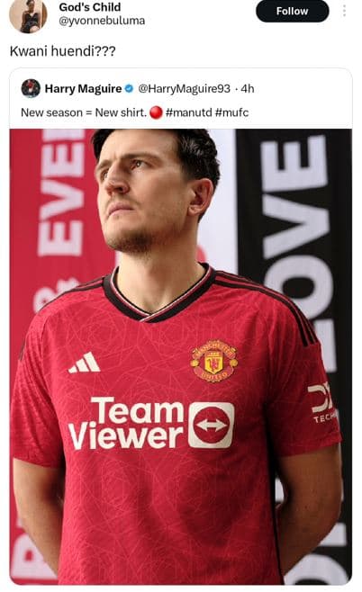 God's child yvonnebuluma follow kwani huendi??? harry maguire harrymaguire93 new