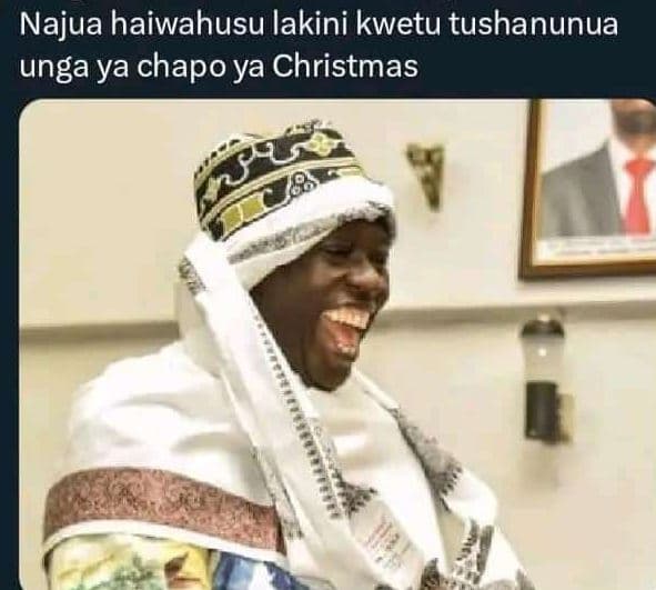 Najua haiwahusu lakini kwetu tushanunua unga ya chapo ya christmas