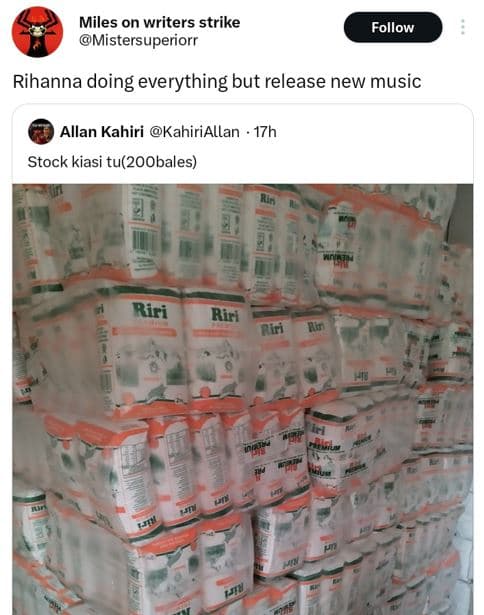 Miles on writers strike mistersuperiorr follow rihanna doing everything but rele