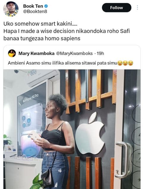 Book ten bookten8 follow uko somehow smart kakini .. hapa made a wise decision n