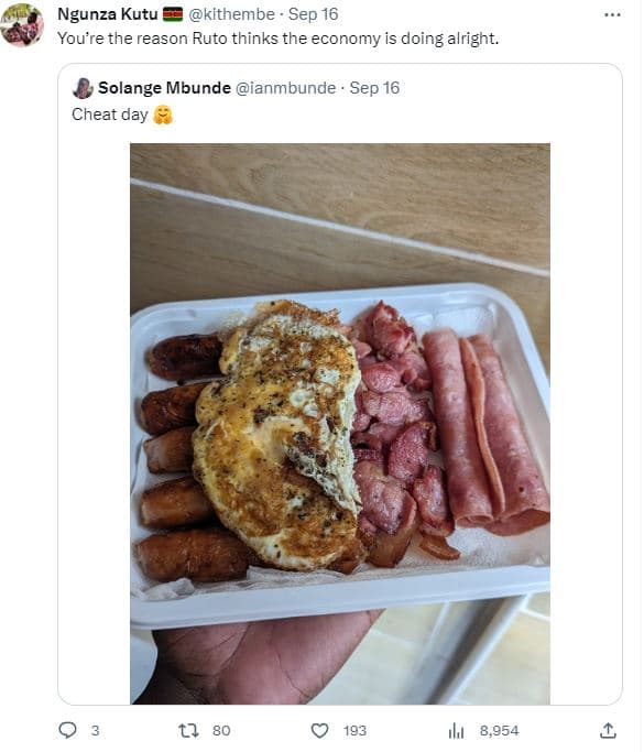 Ngunza kutu kithembe . sep 16 youre the reason ruto thinks the economy is doing