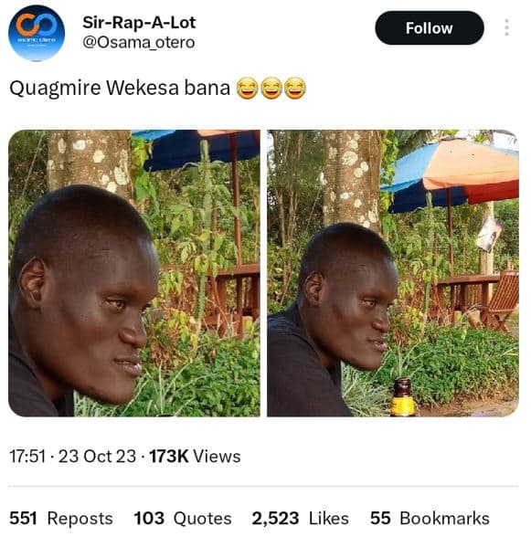 Sirrapalot osama_otero follow quagmire wekesa bana 17.51 23 oct 23 . 173k views