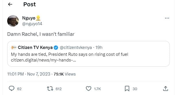 Post nguyo nguyo14 damn rachel, wasn't familiar citizen tv kenya citizentvkenya